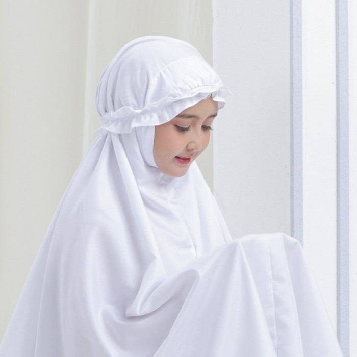 MUKENA TRAVEL ANAK 2IN1 POLOS 5 6 7 8 9 10 11 TAHUN MELANI PUTIH