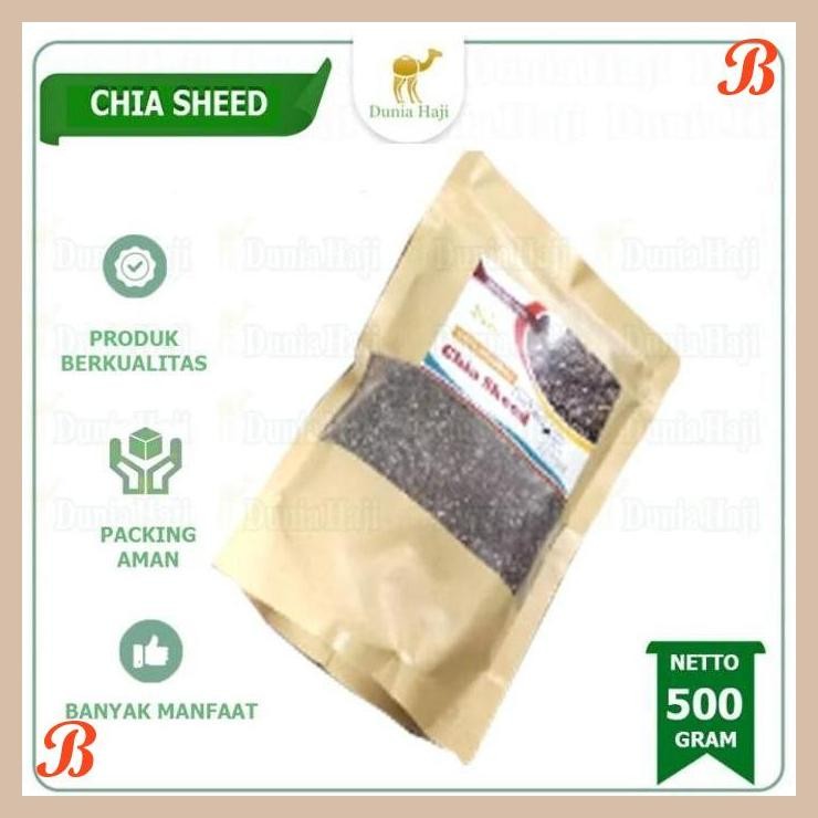 

| DH | BLACK CHIA SEED ORGANIC 500 GRAM /PREMIUM CHIASEED MEXICO MAKANAN DIET