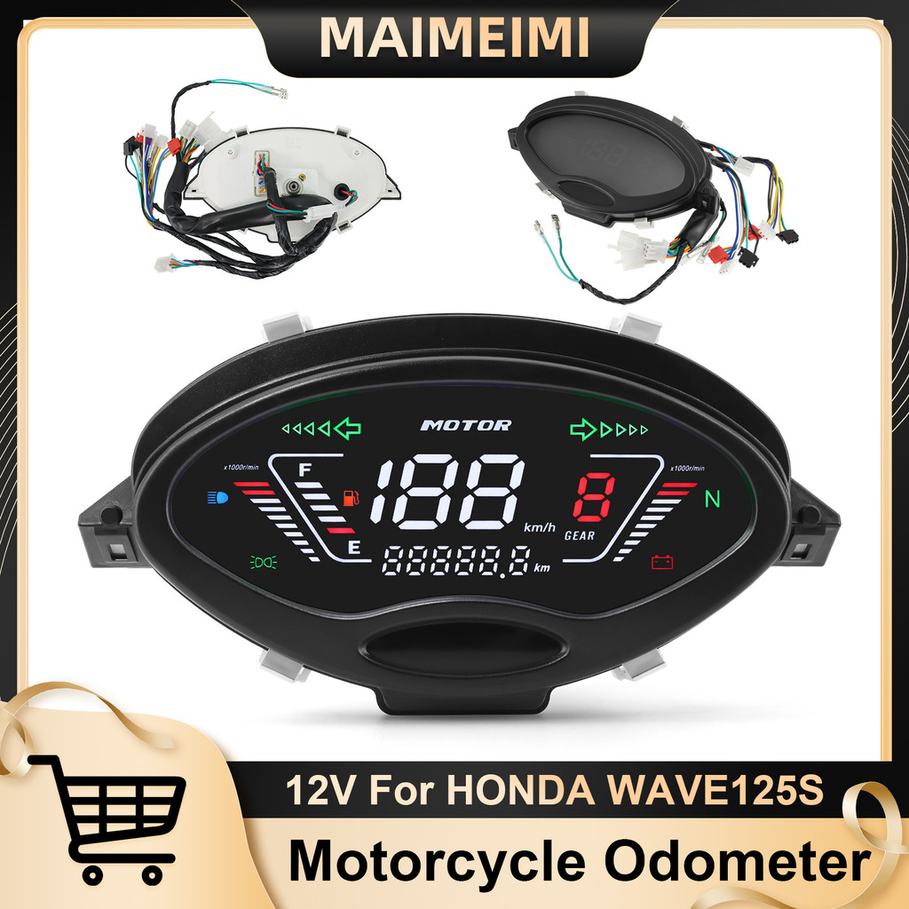 ZOID Full LED Digital Motorcycle Speedometer RPM Digital Meter For Honda innovation 125 NOVA 125 Ass