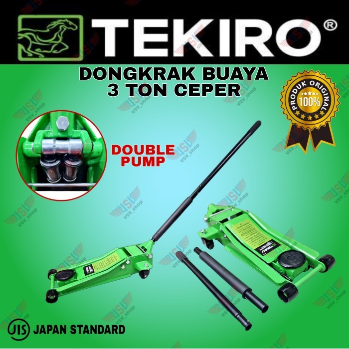 TEKIRO DONGKRAK BUAYA 3TON CEPER DONGKRAK BUAYA 3T DOUBLE PUMP