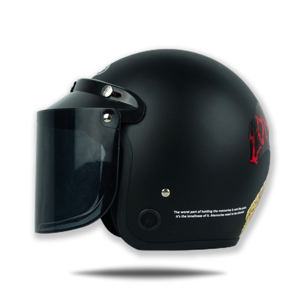 Awet R-Six Helm Bogo Dewasa Kekinian Motif Vintage