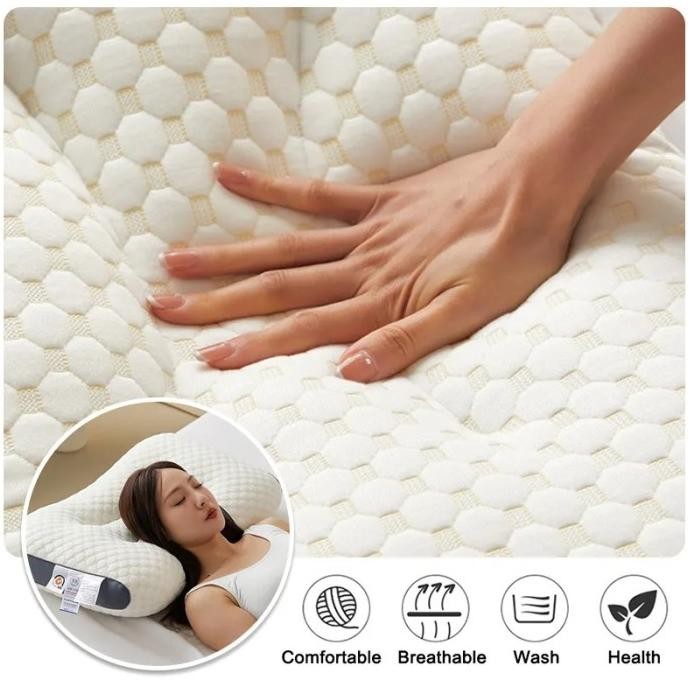 Sale Bantal Terapi Tidur Ortopedi Memory Foam Ergonomis Neck Cervical Pillow Orthopedic Massage