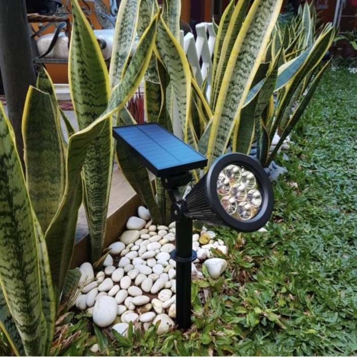 Lampu Sorot Taman Tenaga Surya 7mata / Lampu Solar Cell 7led - Kuning