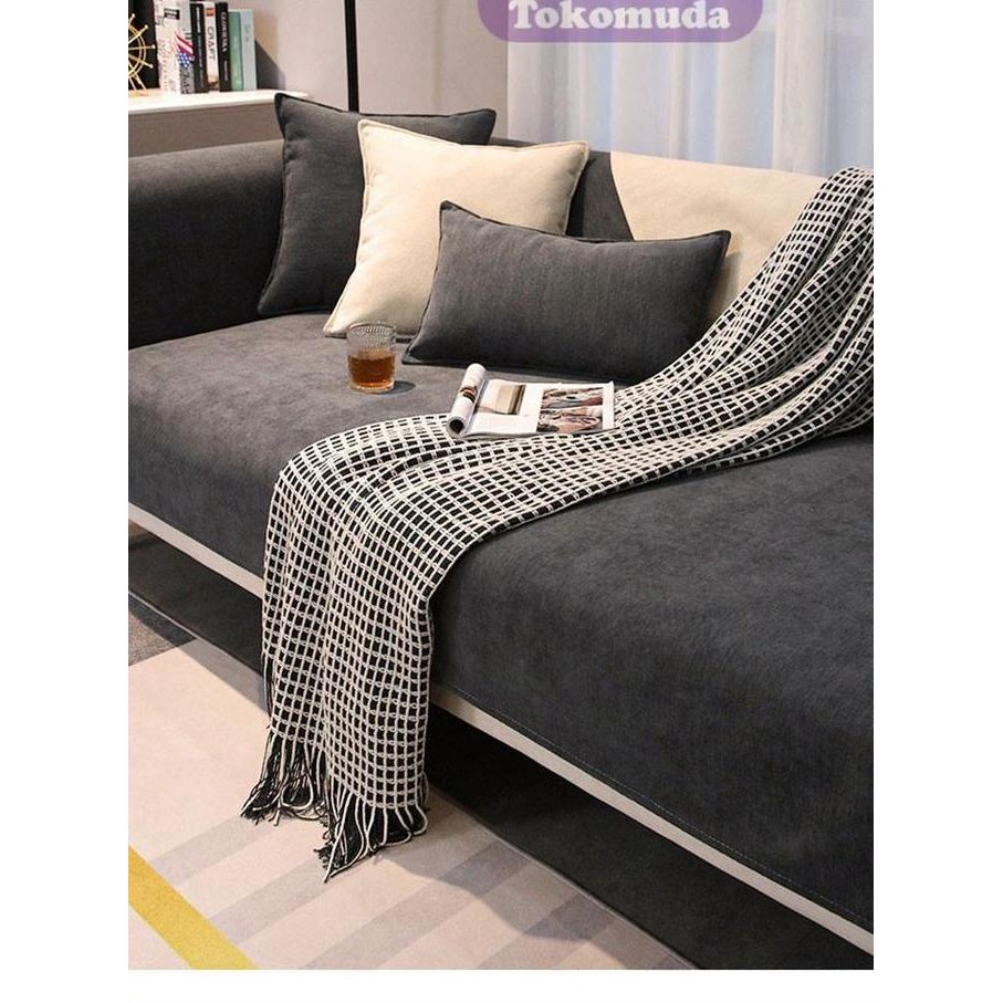 Sale Tomu Cod Sarung Sofa Cover Ruang Tamu Chenille Sofa Bantal Sofa Alas Sofa Sudut Minimalis Moder