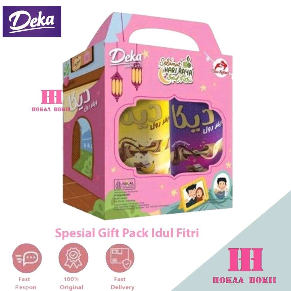 

hj-43 Deka Wafer Roll Box Isi 2 Kaleng Choco Nut Choco Banana 175gr Original