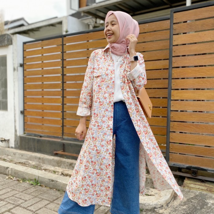 FUSCHIA TUNIK MUSLIM OUTFIT SHIRT MODIS STYLE TUNIK FUSCHIA