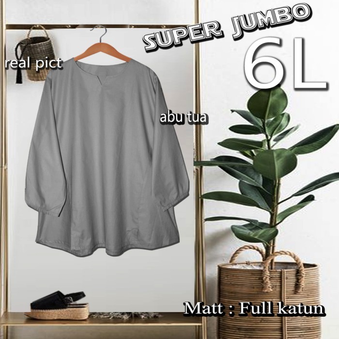 BAJU ATASAN WANITA / BLUS WANITA / TUNIK V / JUMBO 5L