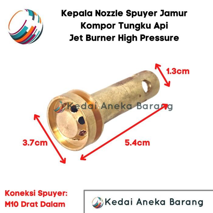 Kepala Jamur Spuyer Kompor Burner Tungku Api High Pressure Gas LPG