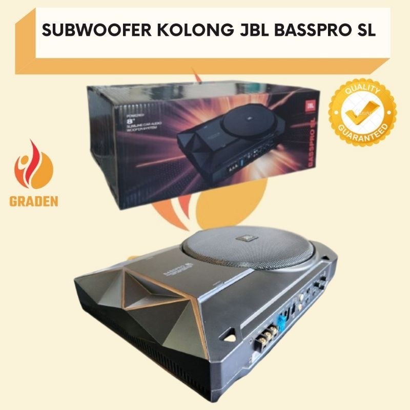 SUBWOOFER KOLONG MOBIL 8 INCH JBL BASSPRO SL BY HARMAN / SLIM SUBWOOFER AKTIF