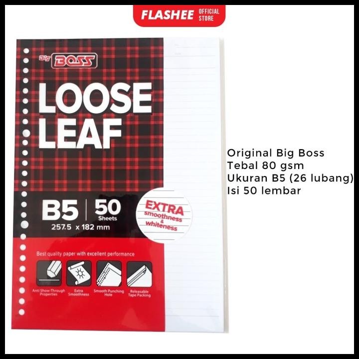 

Terlaris Loose Leaf Garis B5 Kertas File Note Isi Binder 100 Lembar Berkualitas Good Quality