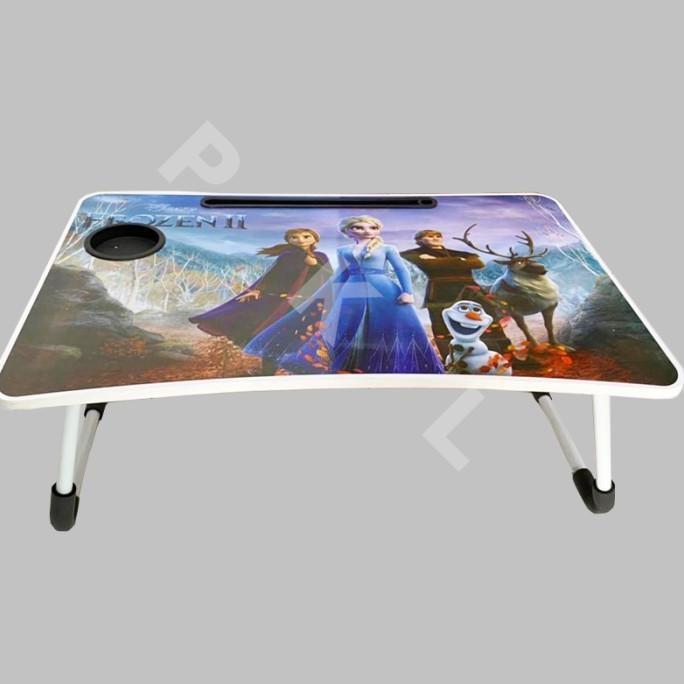 MEJA LIPAT PORTABLE/MEJA BELAJAR/MEJA LAPTOP/MEJA LIPAT ANAK/FROZEN