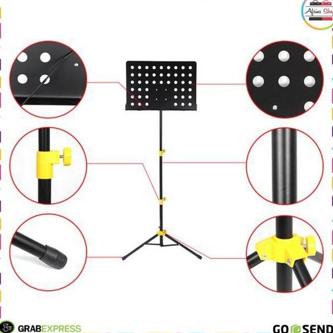 Diskon Stand Partitur Musik Portable Stand Buku Musik Lipat Stand Buku Partit