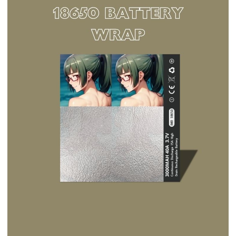 

Terlaris Ambitionstore Stiker Wrap Baterai 18650 A V2 Series Pelindung Dan Penghias Untuk Segala Merek Garskin Custom Case Laminasi Tebal COD