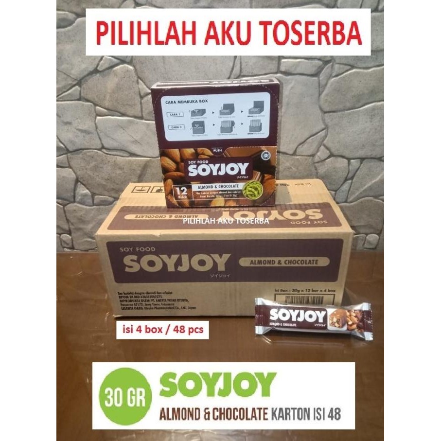 

SOYJOY ALMOND & CHOCOLATE 30 gr - (HARGA 1 KARTON ISI 4 BOX / 48 pcs) Berkualitas