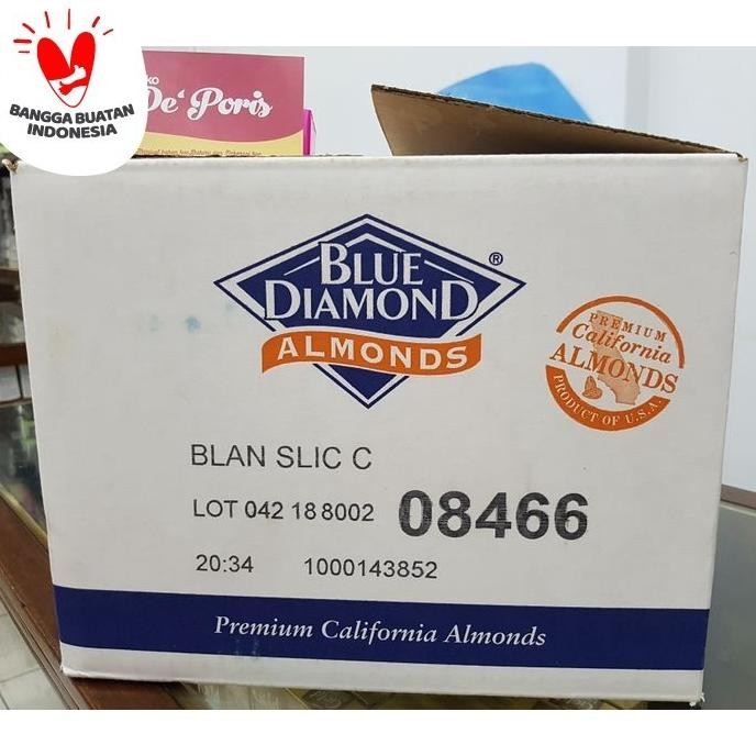 

ALMOND SLICE Blue Diamond repack 1kg Berkualitas