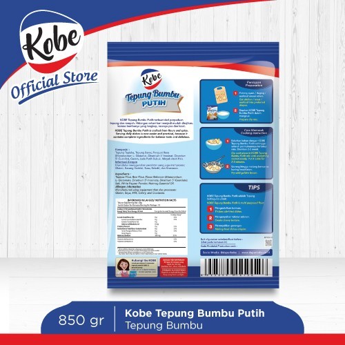 

KOBE TEPUNG BUMBU PUTIH 850GR 1 KARTON ISI 12PCS