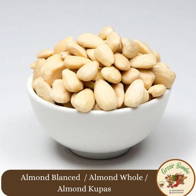 

READY Almond Blanced - 250gram / Almond Whole / Almond Kupas Berkualitas