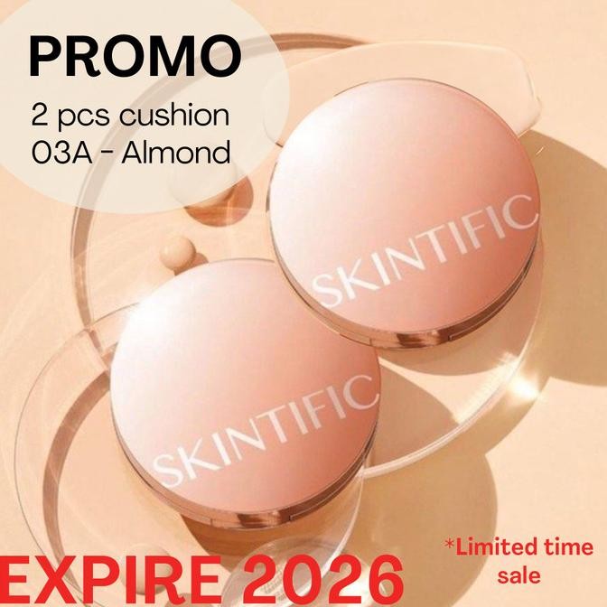 

[2PCS] SKINTIFIC Cover All Perfect Cushion Foundation 03A Almond Berkualitas