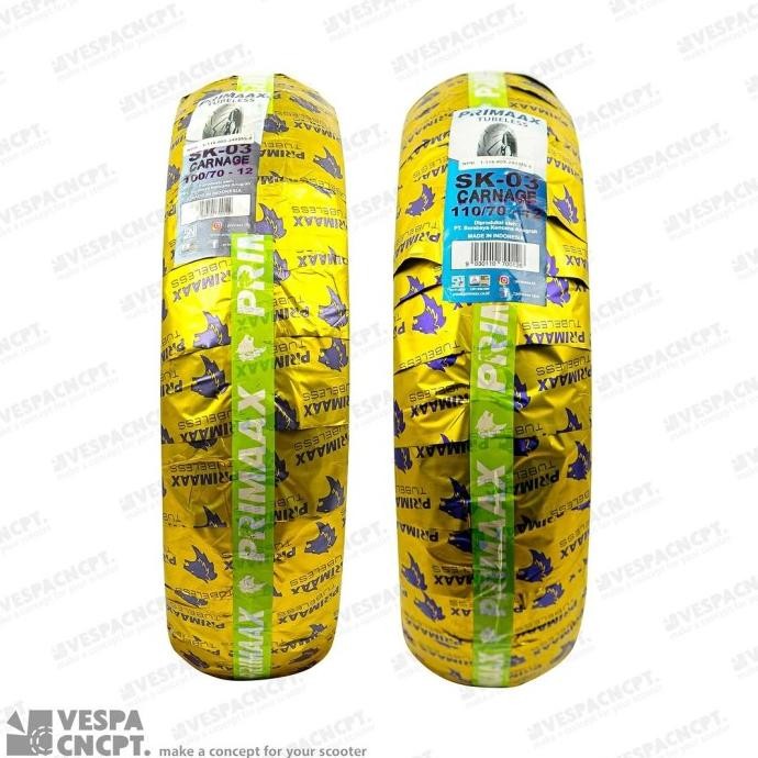 Ban Primaax Carnage Vespa Sprint Primavera Lx S 100/70-12 & 110/70-12