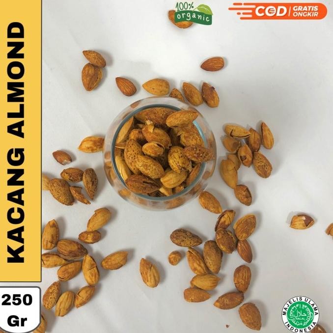 

Kacang Almond 250 gram Panggang / Almon Roasted Murah Berkualitas