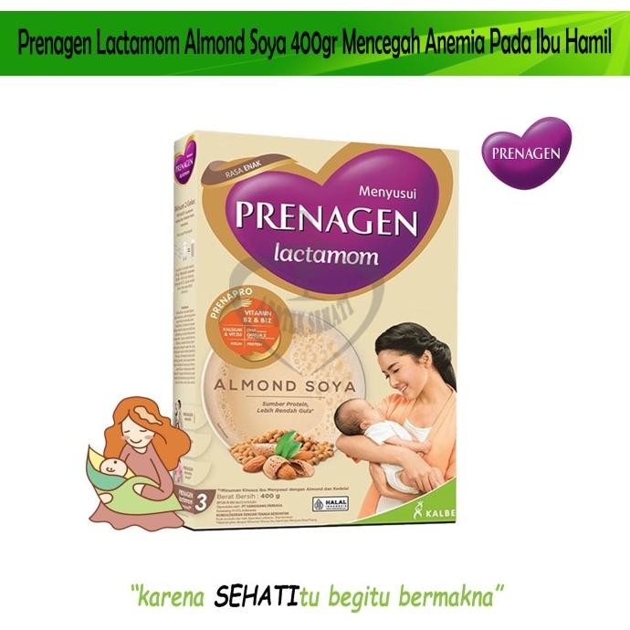 

Susu Prenagen Lactamom Almond Soya 400 Gram Menutrisi Ibu Menyusui Berkualitas