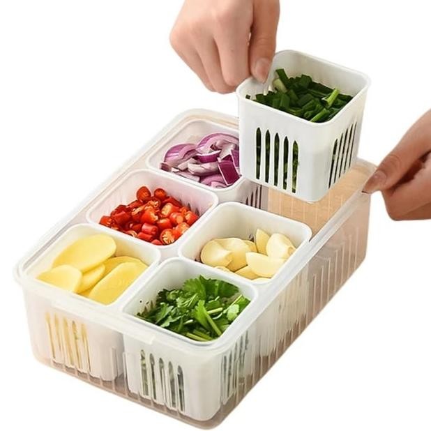 

WADAH PENYIMPANAN CABAI BAWANG JAHE BUAH DENGAN SARINGAN 6IN1 SC ORIGINAL