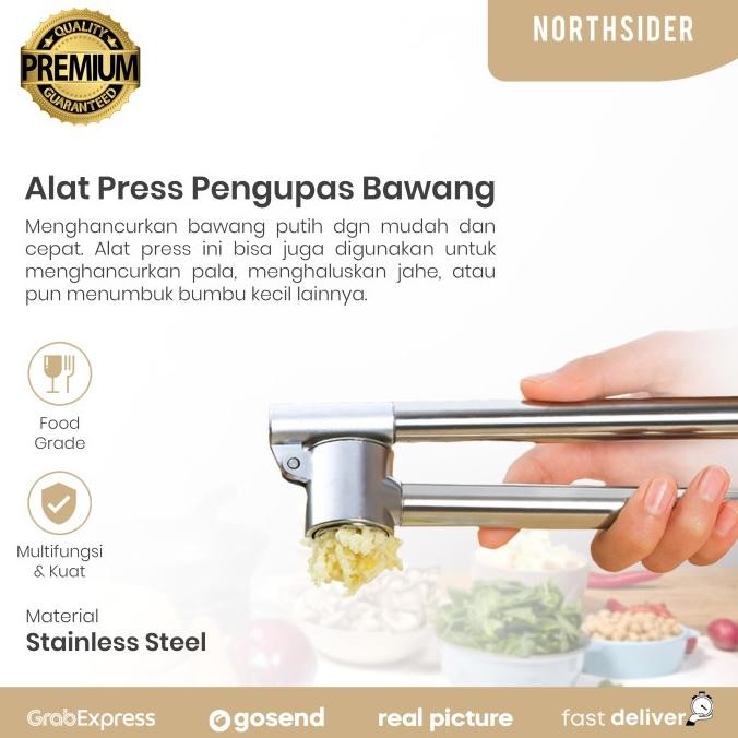 

SOLEED ALAT PENGHANCUR BAWANG PUTIH STAINLESS STEEL GARLIC PRESS ORIGINAL