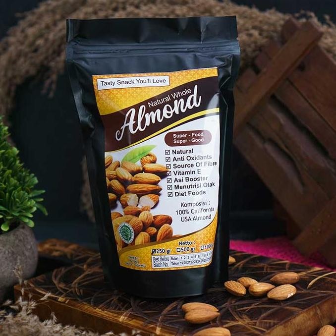 

Almond Roasted / Kacang Almond Almon Oven 250gr In Shell USA Premium Berkualitas