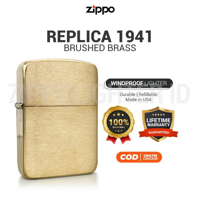 Baru Korek Api  Replica 1941 Brushed Brass - Zippo