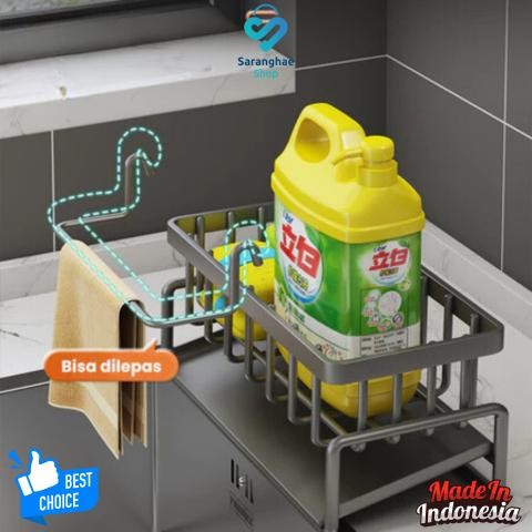[Sh] Cod Rak Pengering Sponge Sabun Rak Cuci Piring Rak Dinding Wastafel Multifungsi Plastik