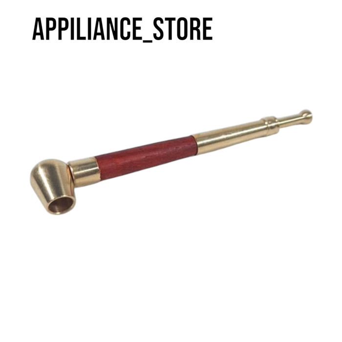TERBARU Pipa Tobacco Smoking Pipe Metal Straight Chinese Style - TB1 - Appiliance Store BISA GRAB