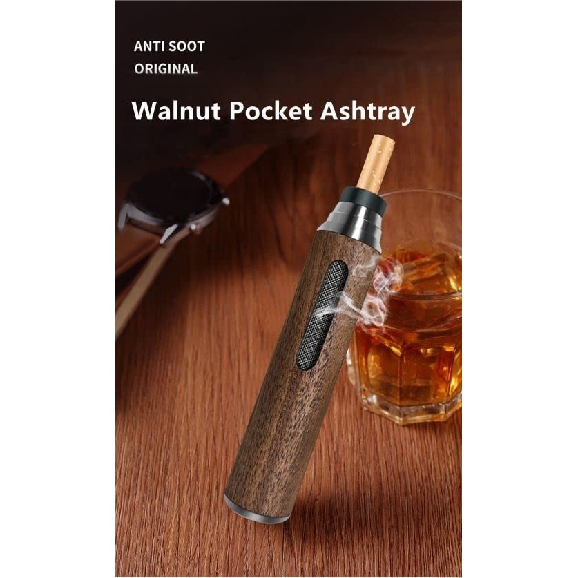 TERBARU PIPA ALAT HISAP ROKO PLUS ASBAK ROKOK PORTABLE ROKO ANTI TERBANG ASBAK - Orange HOT SALE