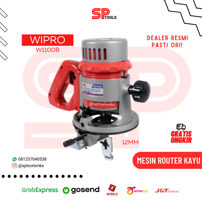 MESIN PROFIL / ROUTER BESAR KAYU 12MM WIPRO W1100B / W 1100 B
