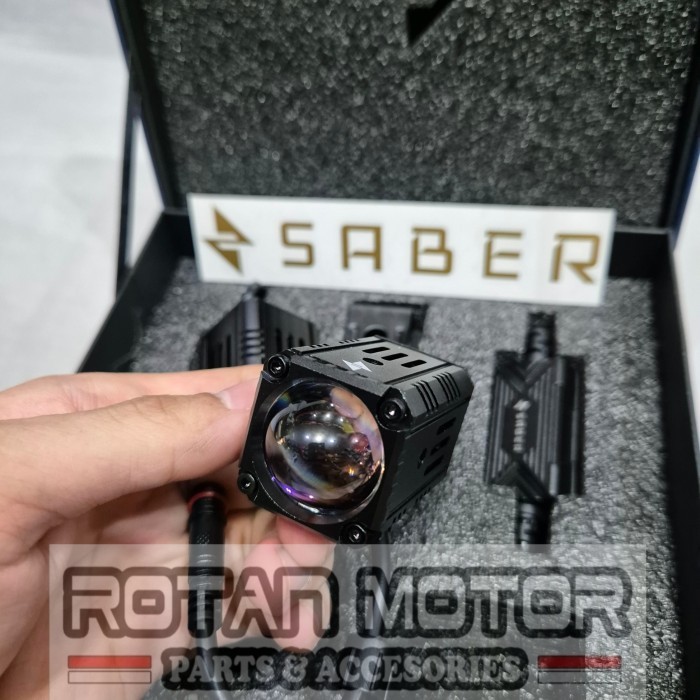 NEW MINI PROJIE SABER SR1 NANO V2 / SABER SR 1 NANO V2 Blue Lens 2X25W / LAMPU TEMBAK SABER