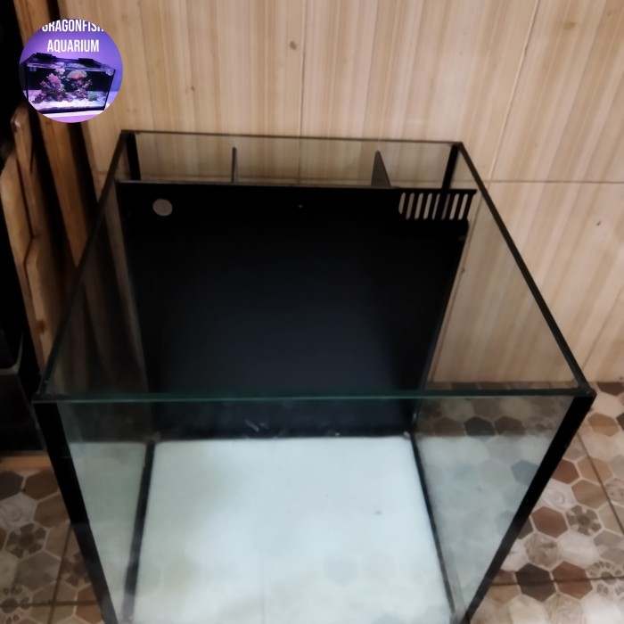 Aquarium laut filter belakang 40cm kaca 8mm