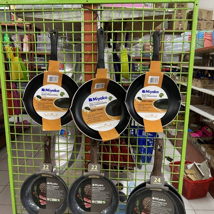 Miyako deep fry pan marble 24cm - deep fry pan marble miyako 2411 - miyako teflon anti lengket