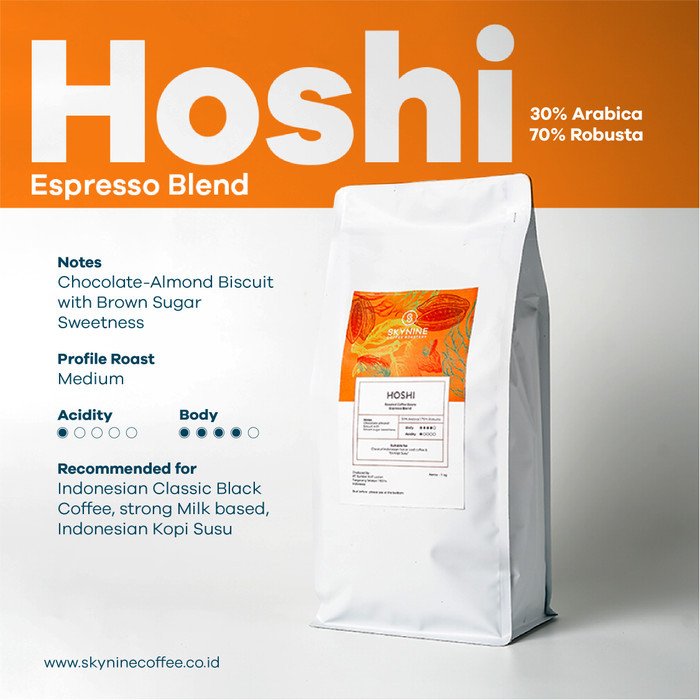 

Hoshi Blend Roasted Beans 1Kg