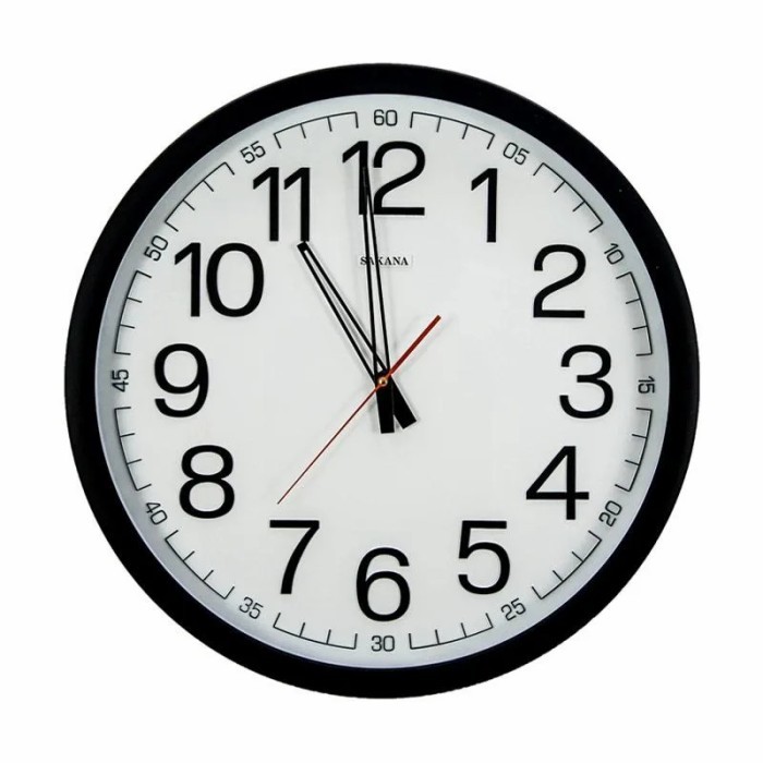 Jam Dinding Sakana Ukuran Sangat Besar 50Cm Original