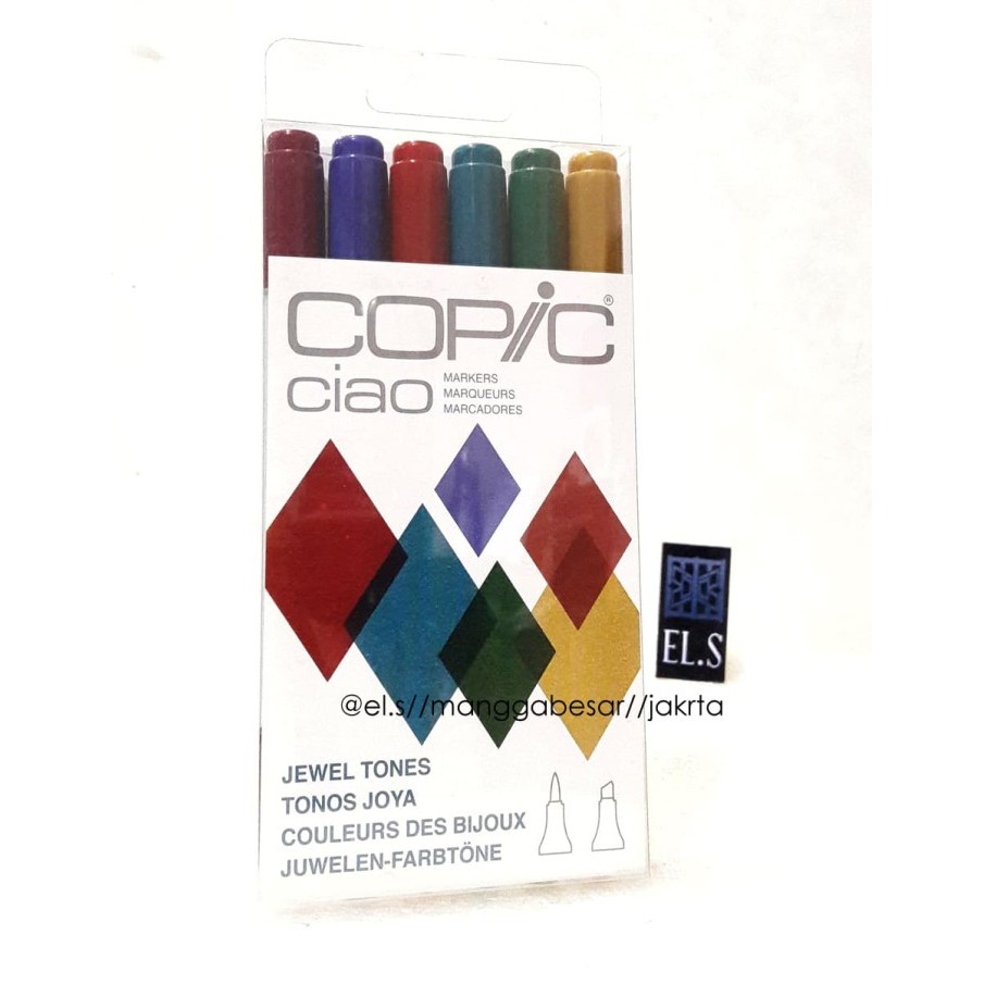

Copic Ciao Set 6 warna Jewel