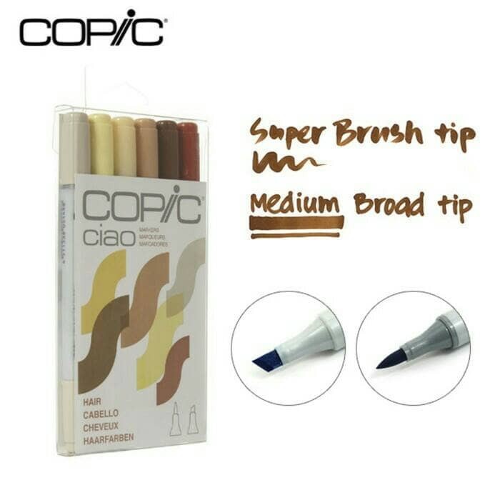 

COPIC CIAO Marker 6 colours Hair