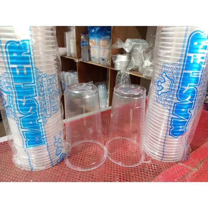 Promo Murah Gelas Cup Gelas Es Teh Jumbo Gelas Plastik Bening Gelas Master 22Oz Oval Datar