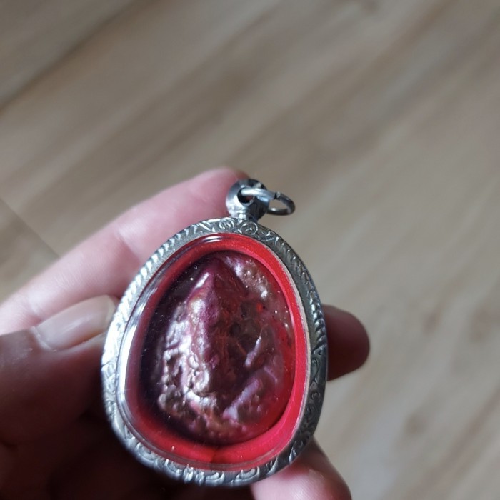 PROMO GANESH ELEPHANT GOD RED LEKLAI SURIYAN RACHA TALISMAN HINDU DEITY WATERPROOF PENDANT THAI