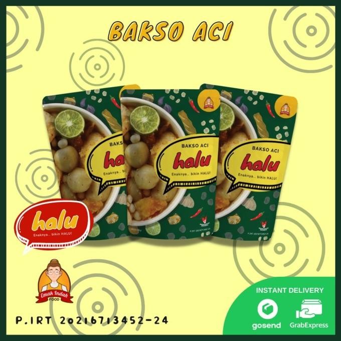 

New Combo Halu! 3Pc Baso Aci Instant Halu - Bakso Aci - Emak Indah Food