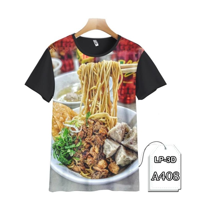 

New Kaos Mie Ayam Bakso Kaos Unik Dan Lucu Printing 3D #Lp3D-A408