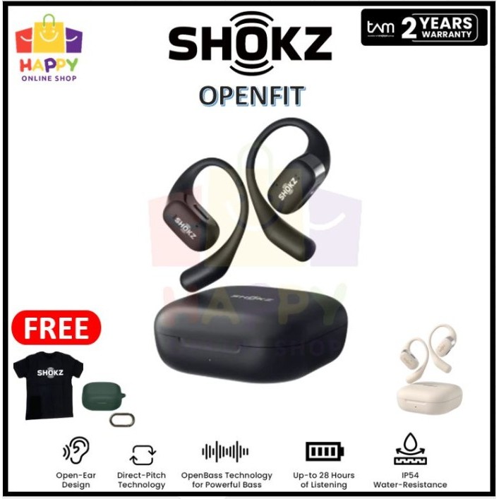 Shokz Openfit Earphone Open Ear Open Fit Ear Phone