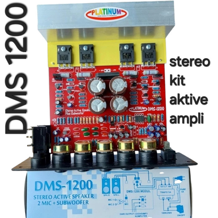 Pcb Kit Mesin Speaker Aktif Stereo Dms 1200 Platinum Dms1200 Tip 3055