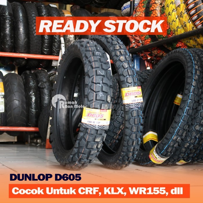 DUNLOP D 605 D605 300-21 4.60-18 Ban Trail Cross KLX CRF 250