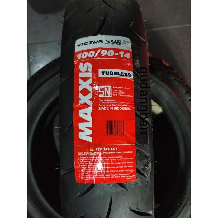 Ban Maxxis Victra 100/90 -14 TUBELESS