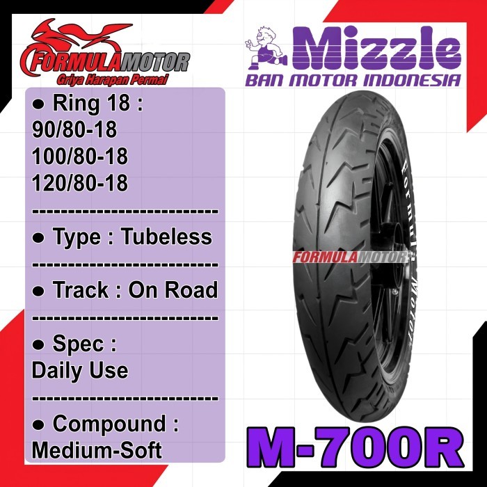 Ban Mizzle M700 M-700 Tubeless - Ban Motor Ring 18