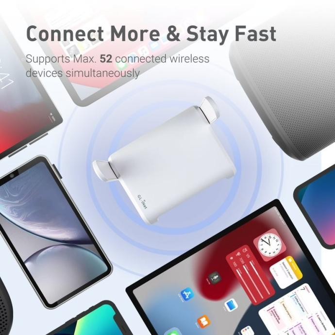 Promo Gl.Inet Opal Gl-Sft1200 Gigabit Dual Band Wireless Travel Vpn Router